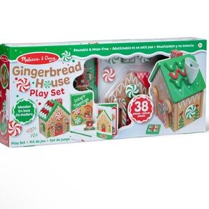 NIB Melissa & Doug Wooden Gingerbread House Reusable, Mess-Free Play Set